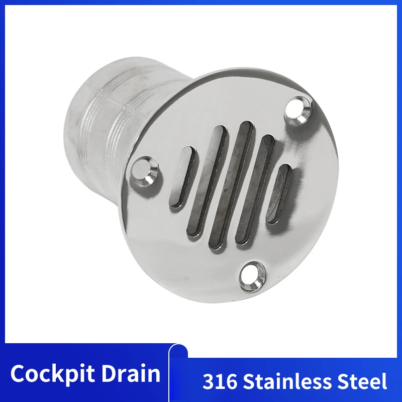 

Alastin 50mm Boat Deck Drain Marine 316 Stainless Steel For Boat Yacht Deck Drainage Hardware Marine Accessories