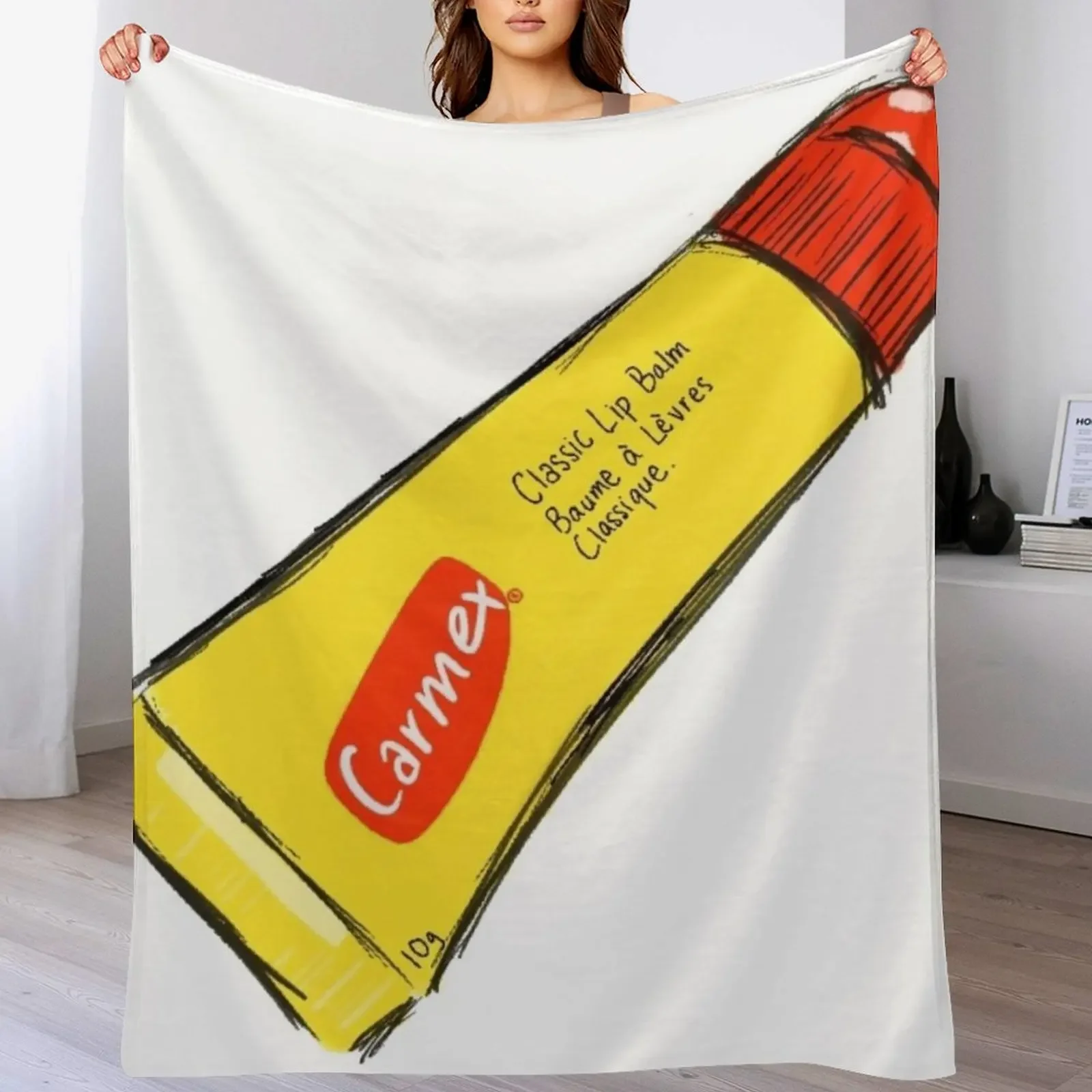 Carmex Classic Lip Balm Throw Blanket Flannel blankets and throws cosplay anime for babies Blankets