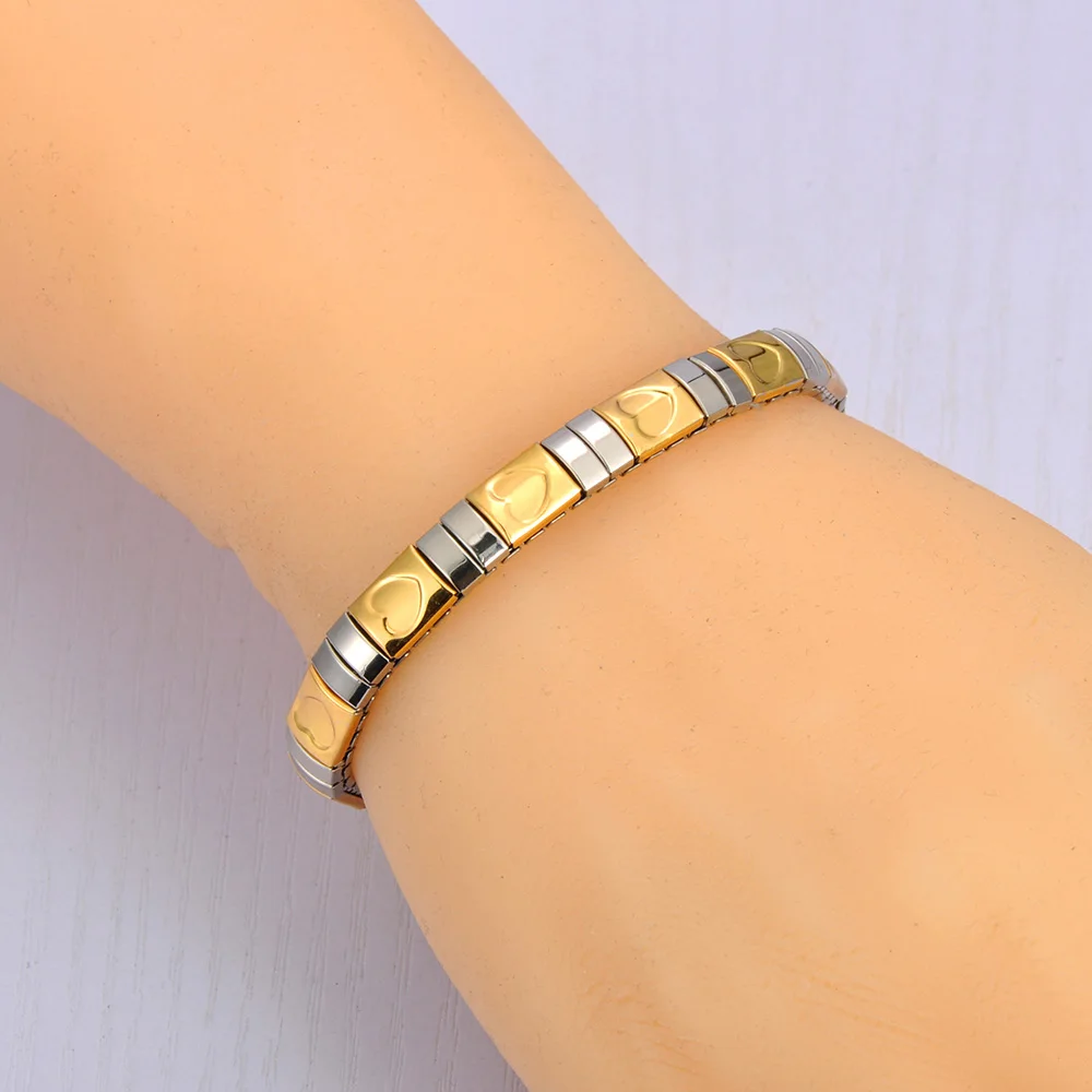 Lokaer 316L Edelstahl CZ Kristall Elastizität Kette Armbänder Für Frauen Echt Vergoldet Trendy Wasserdicht Schmuck B23138 – Detail 19