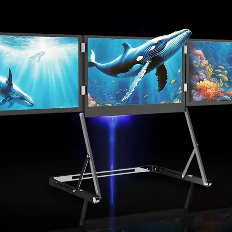 Quad Laptop  100% SRGB 16 Inch IPS Panel Portable Triple Screen Extender With One Cable Connection Screen Extensions