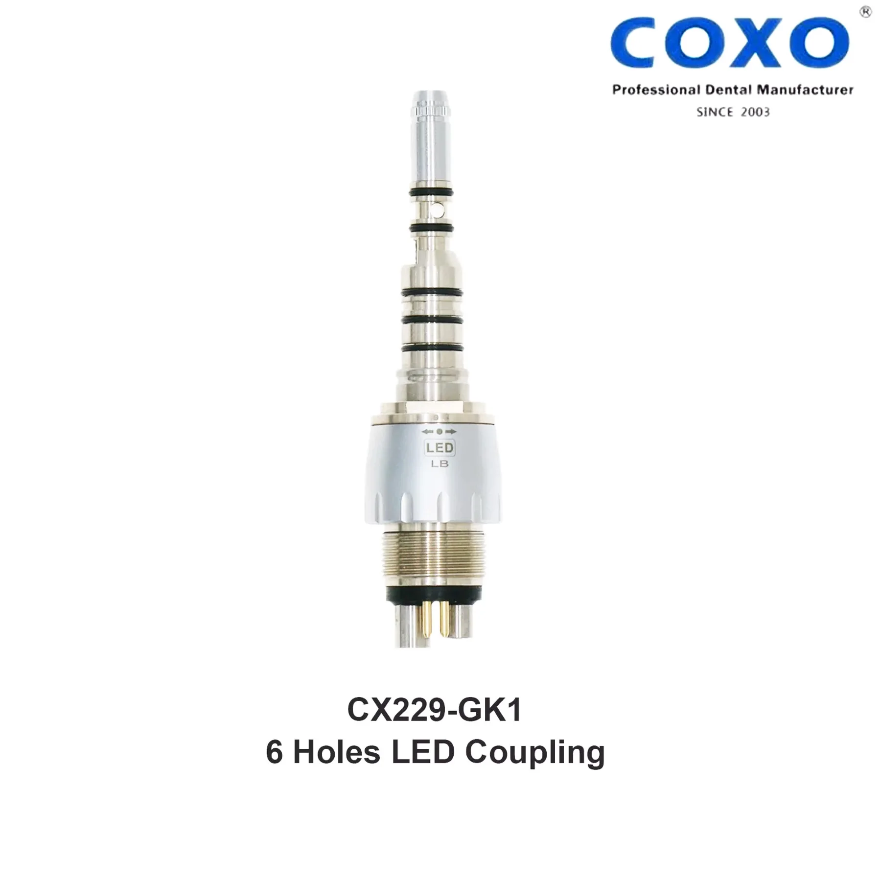 Dental Hygienist Air Scaler Handpiece Fiber Optic Sonic L for Compatible KAVO Coupler 6Hole S1 S2 S3 Tips