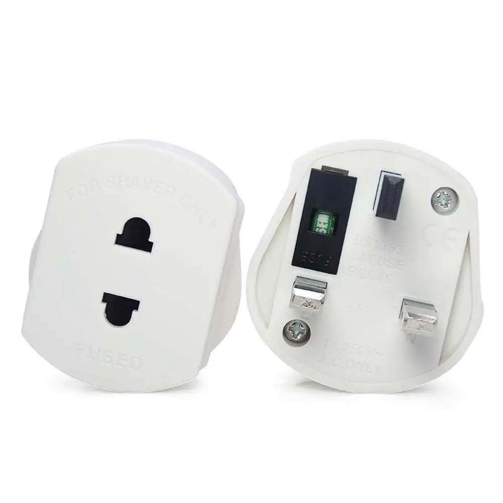 

UK Adapter Power Plug Adapter EU 2 Pin To 3 Pin UK EU To UK Plug UK Plug Adapter EU to UK Socket Adapter Plug Converter