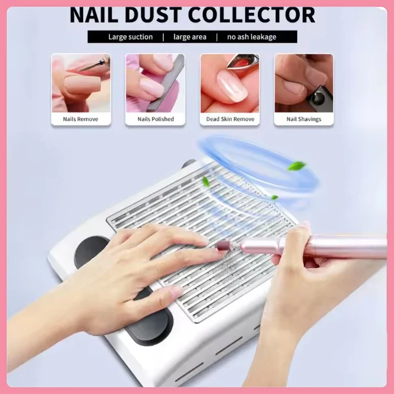 

Мощный пылесборник для ногтей с сильным всасыванием, профессиональный акриловый пылесос для маникюра, низкий уровень шума для салонов