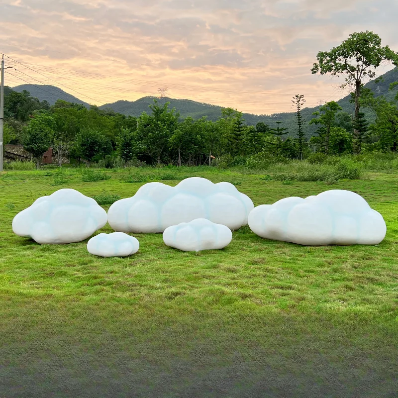 Fiberglass Cloud Sculpture Park Forest Landscape Mall Community Outdoor Lawn Simulation Decoration Decoration Decoration