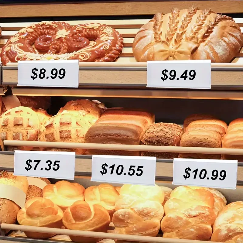 

100Pcs Clear Plastic Label Holder Price Tag, Shelf Label Clip Removable Label Holder For Storage Bins Basket Labels