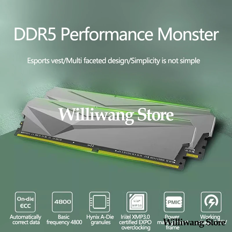 NEW Original DDR5 16G 4800MHz Desktop Memory Module 16G DDR5 5200MHz Esports Vest Memory A-Die Grain University performance