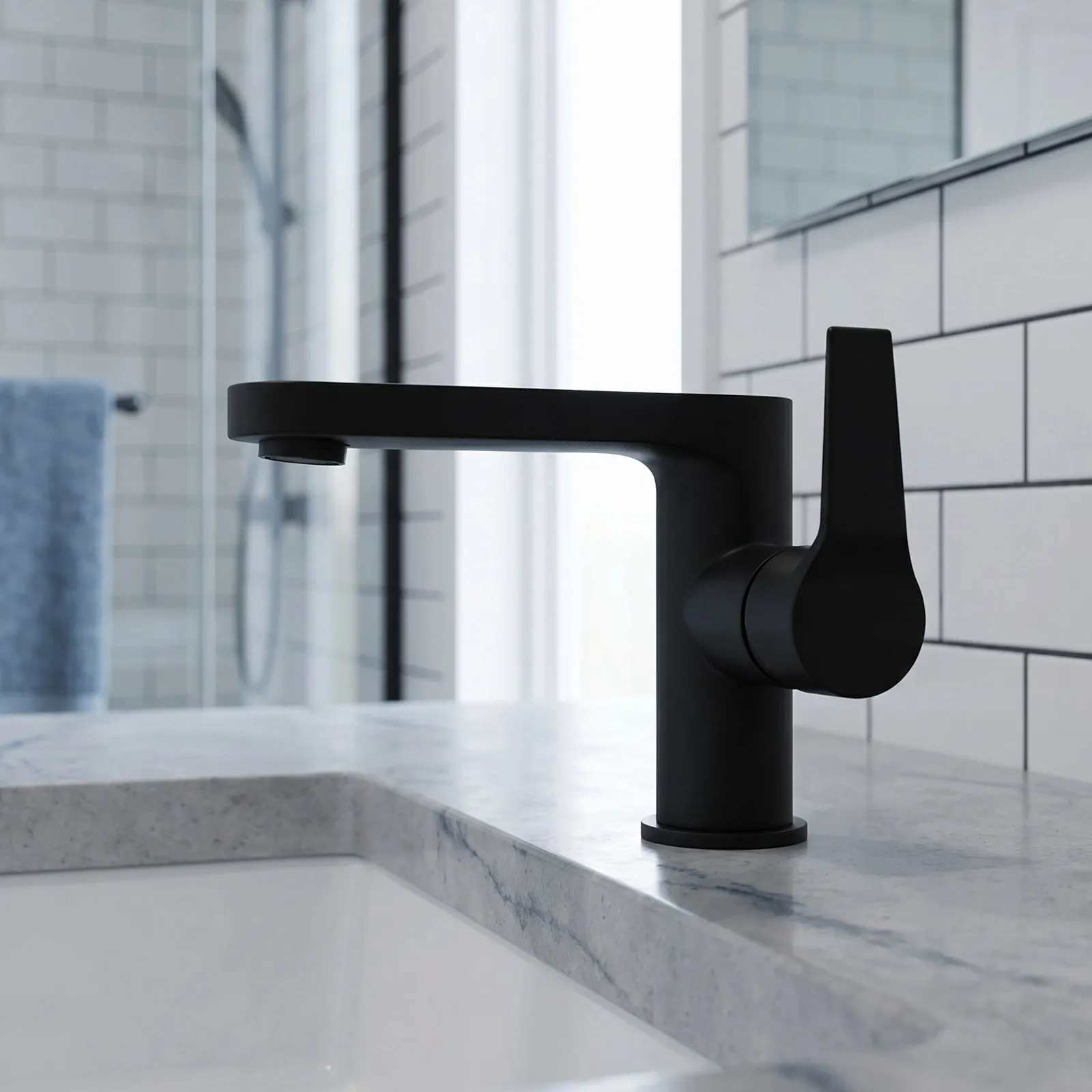 Matte Black Sink Faucet Handle Replacement Single Stem Lever for 40Mm Cartridge Bathroom Basin Mixer Bathroom Basin Taps