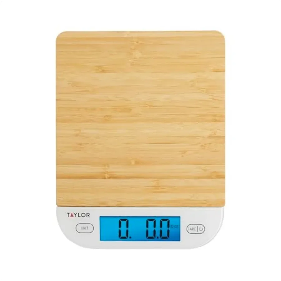 

Digital EcoFriendly Bamboo Kitchen Food Scale 15 Pound Capacity Natural