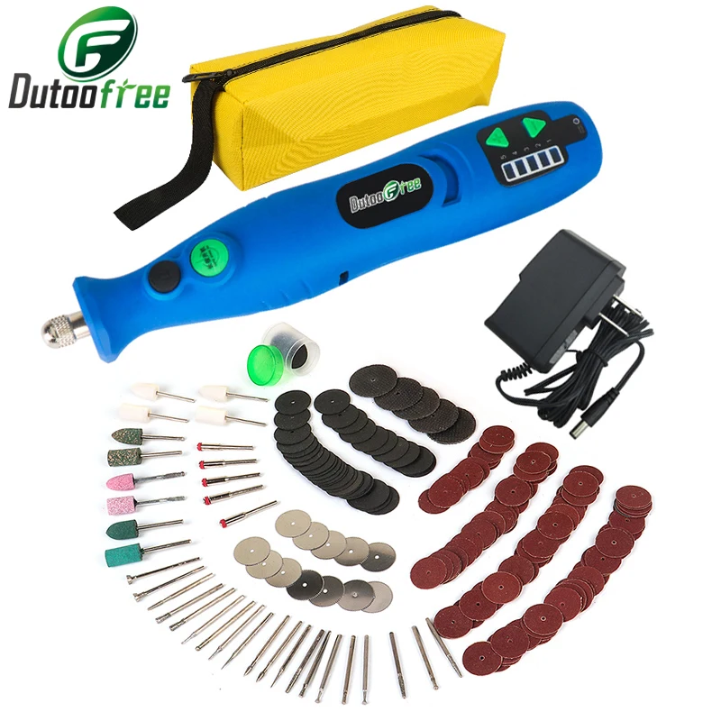 Mini Lithium Máy Khoan Không Dây Dụng Cụ Khắc Máy Khoan Điện Mài Phụ Kiện Bộ Kim Cương Bút Khắc Dremel Dụng Cụ