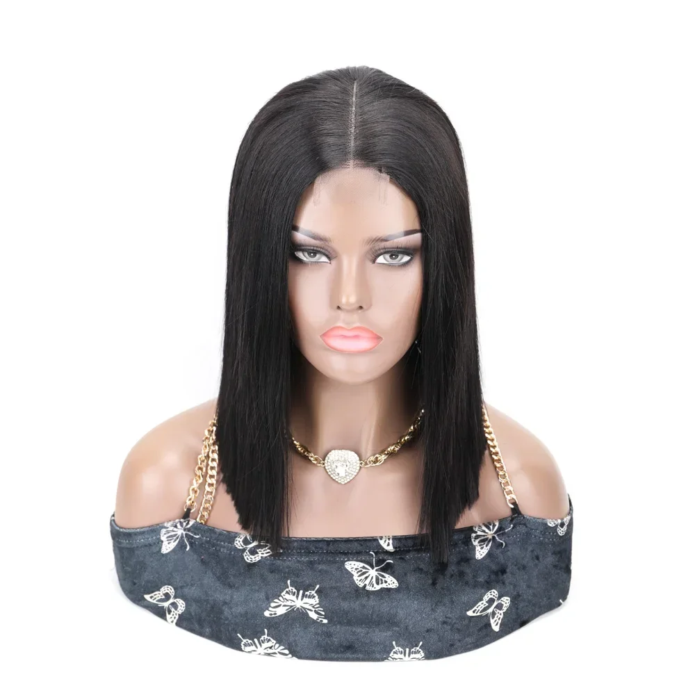 Bone Straight Bob Lace Front Wig 10 12 Inch Natural Glueless Lace Front Human Hair Wig Vietnam Raw Hair Bone Straight Short Wigs