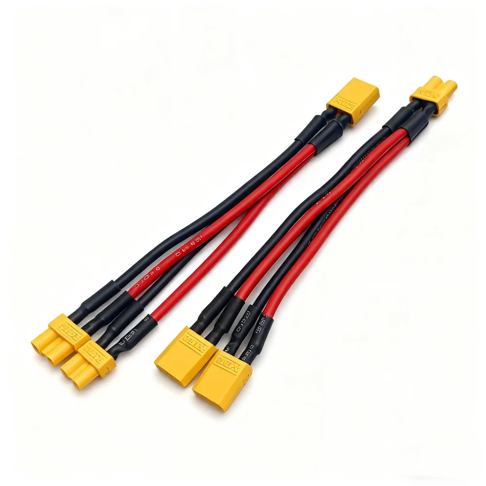 XT30 Female / Male XT-30 Parallel Cable Wire Y Lead 1M2F 1F2M 16AWG 10CM Battery Charger Cable for Rc Drone Car Battery