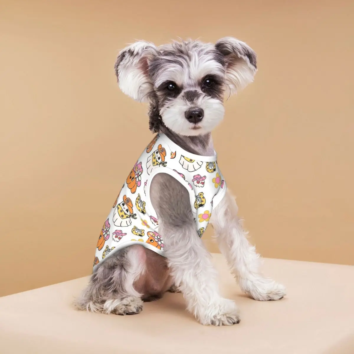 Vintage Halloween Pattern Puppy Shirts for Dogs and Cats 100% Cotton Sleeveless Pet T-Shirts Pets Sports Vest Clothes