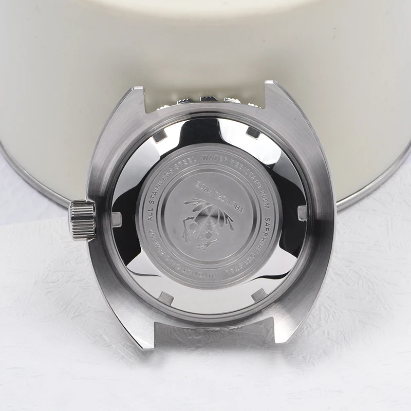 Abalone Diving watch case 316L Stainless Steel C3 Luminous Sapphire glass 200M Waterproof For NH35 NH36 Movement Watch Parts