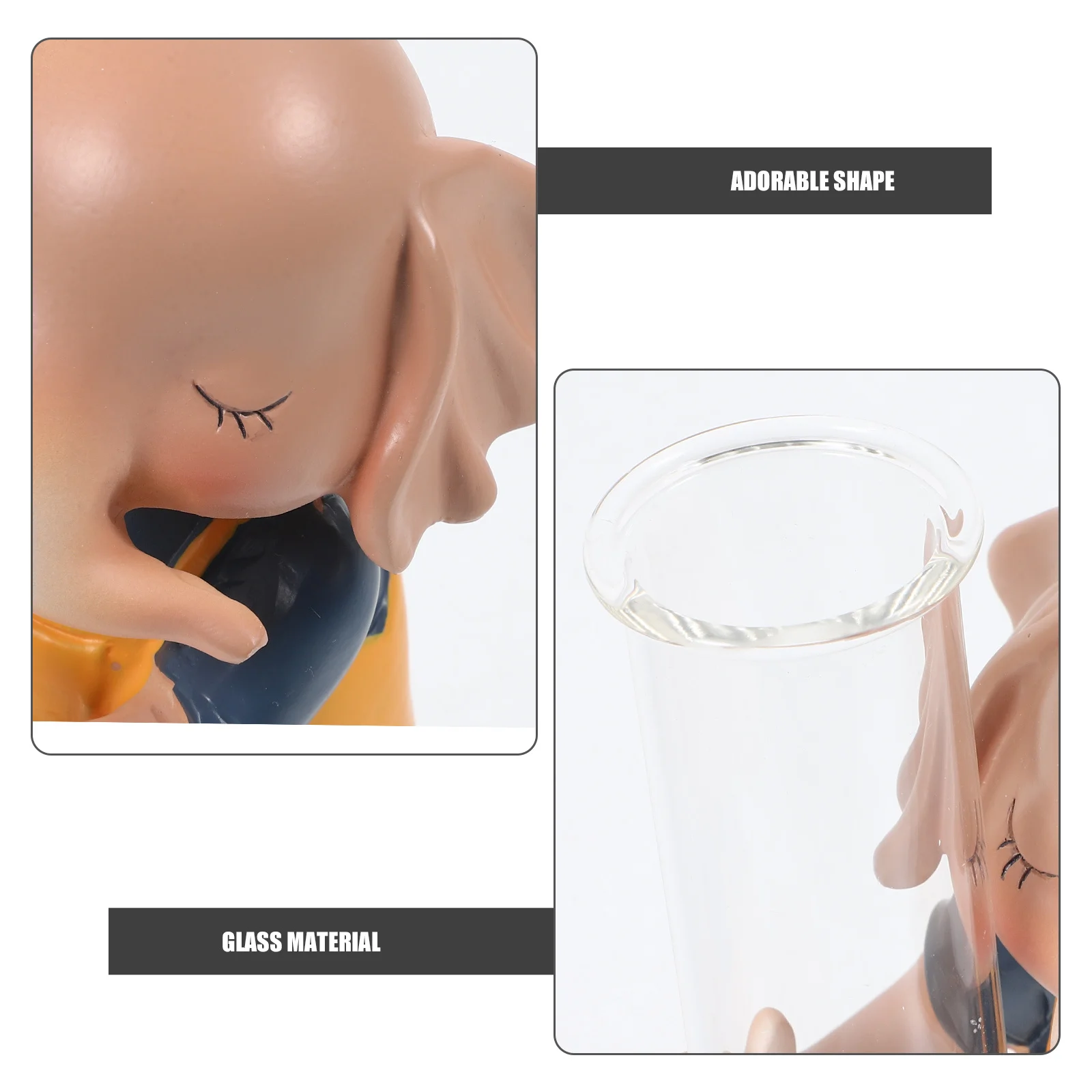 

Desktop Animal Statue Glass Hydroponics Vase Irregular Minimalist Shaped Flower