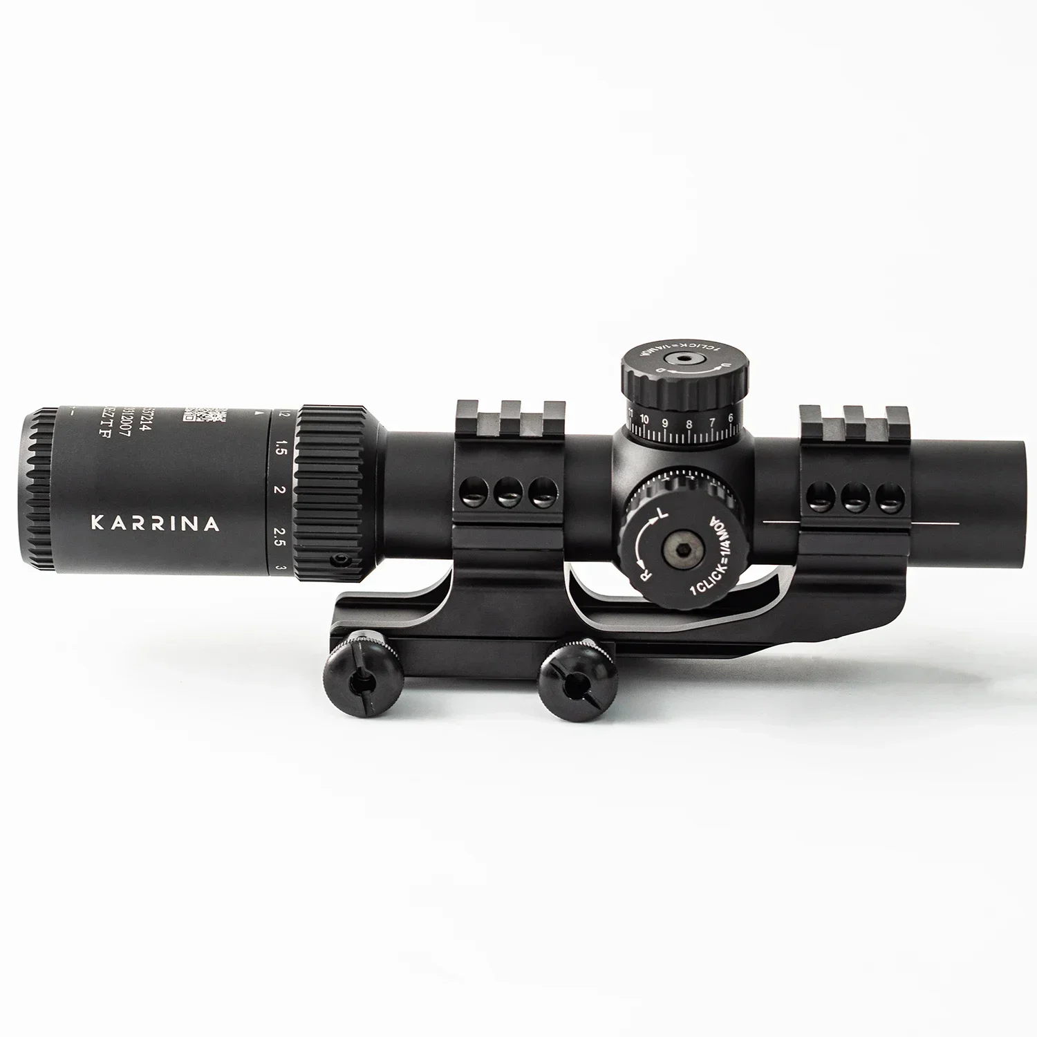 KARRINA Optics 1.2-6X24 IR SFP Compact Scope Mil Dot Red&Green Illuminated Riflescope Lock Reset Hunting Optical Sight