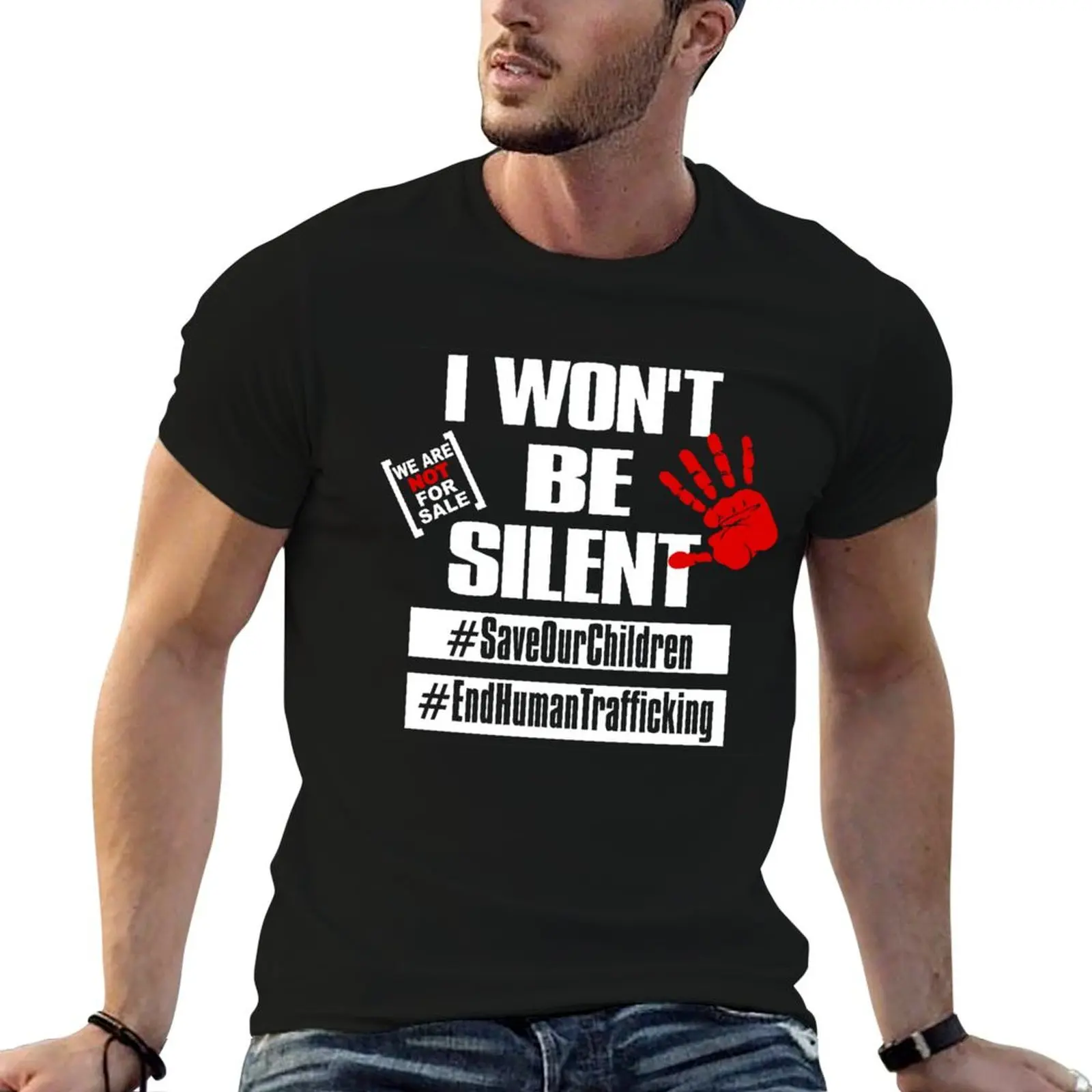 Save Our Children and End Human Trafficking T-Shirt Lightweight Hiking T-Shirt