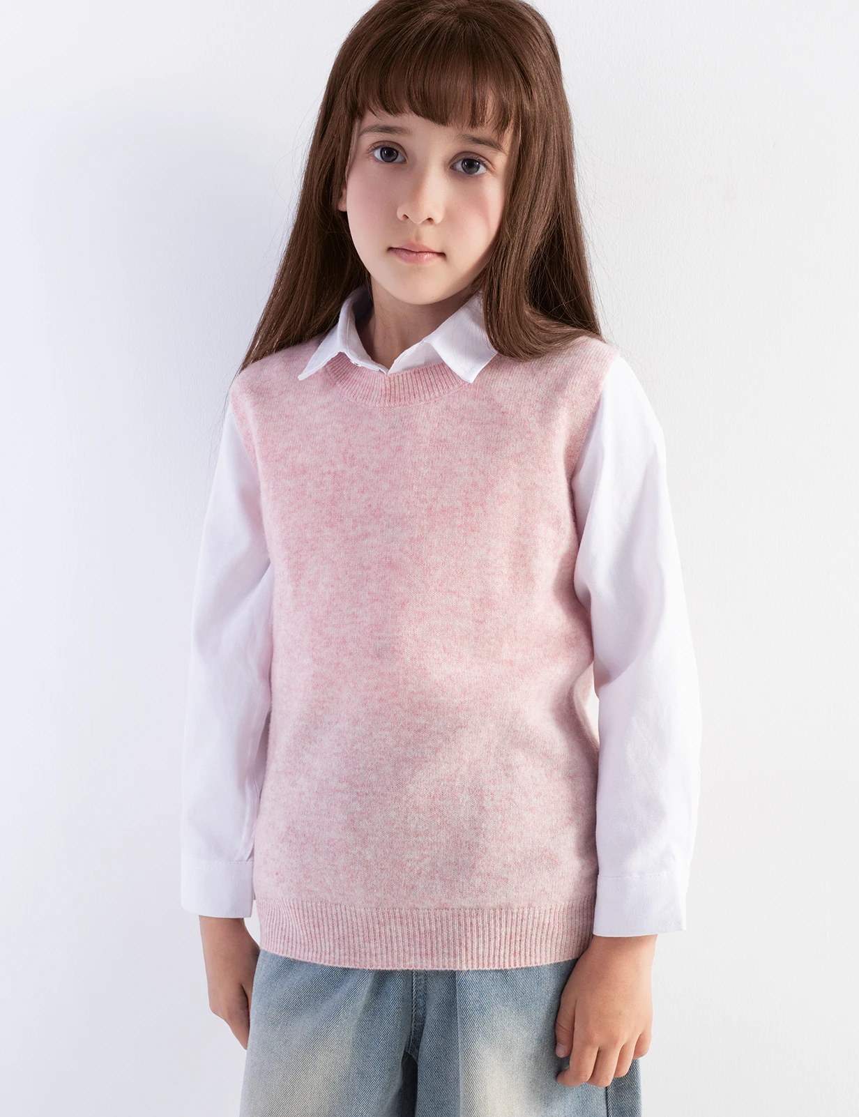 Boys Girls 100% Merino Wool Sweater Fall Winter Kids Mock Neck Long Sleeve Seamless Pullovers Children Top Child Woolen Sweaters view 4