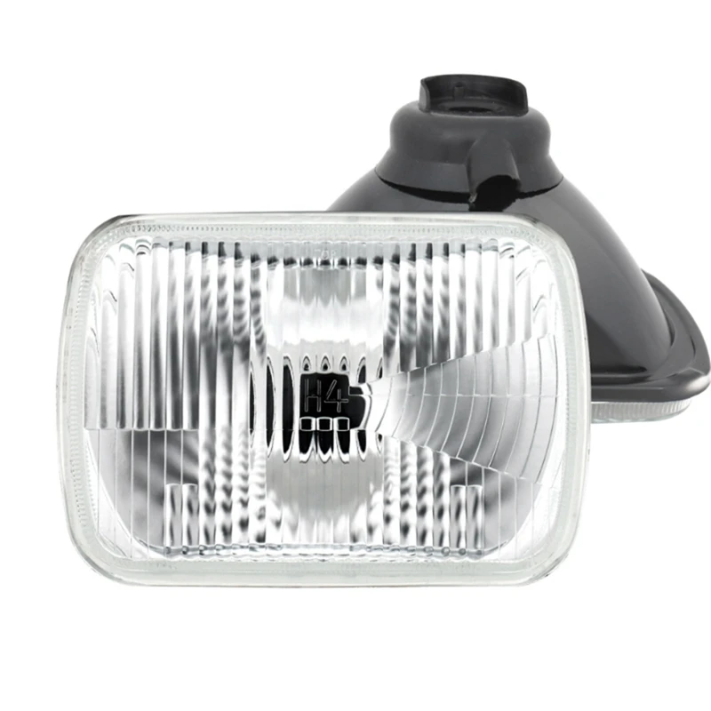 1 Pair 5X7inch H4 Headlight Kit Rectangle Headlamp Halogen Bulb For Nissan Navara Toyota Hiace Hilux 1978-2005 RHD