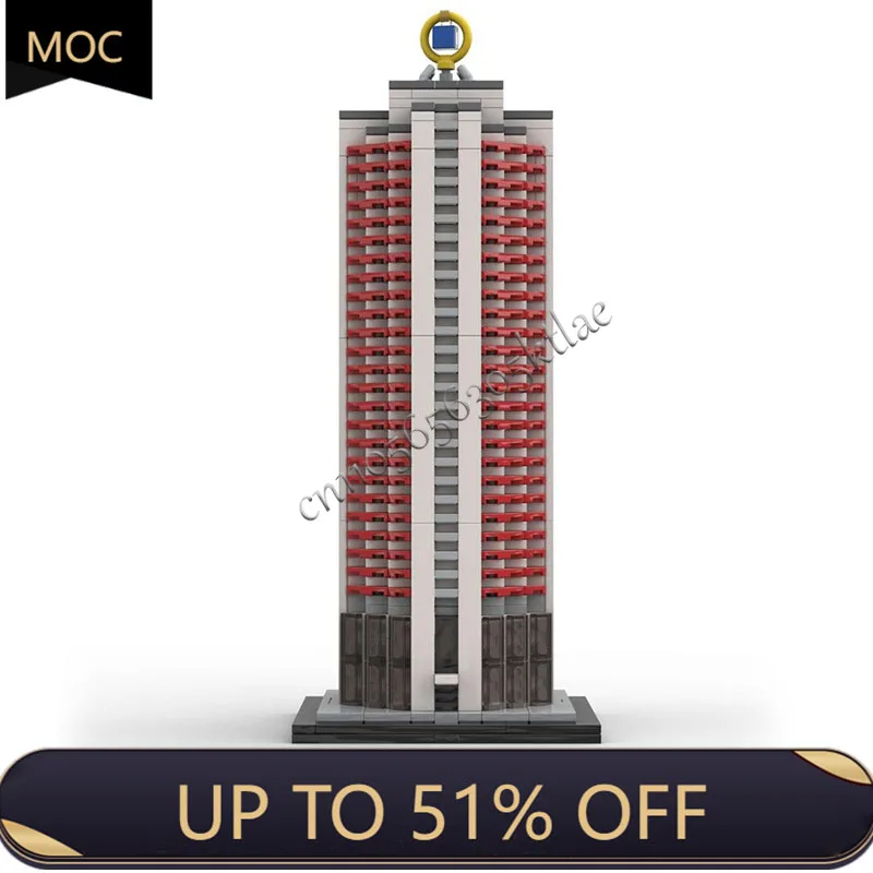 1225 PCS MOC Creative City Street View Modular Skyscraper Model Architecture Building Block Diy Kids Assembly Bricks Toys Gifts