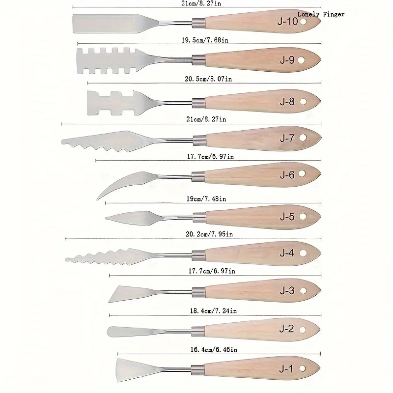 10Pcs Flower Art Scraper Texture Knife Art Palette Knife Special-shaped Scraper Oil Painting Acrylic Paint Tool for Art Student