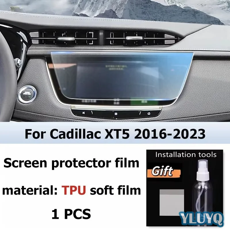 2016-2023 for Cadillac XT5 Car Interior Matte Screen Protector Console GPS Navigation LCD Screene TPU Film Scratch Resistant PPF