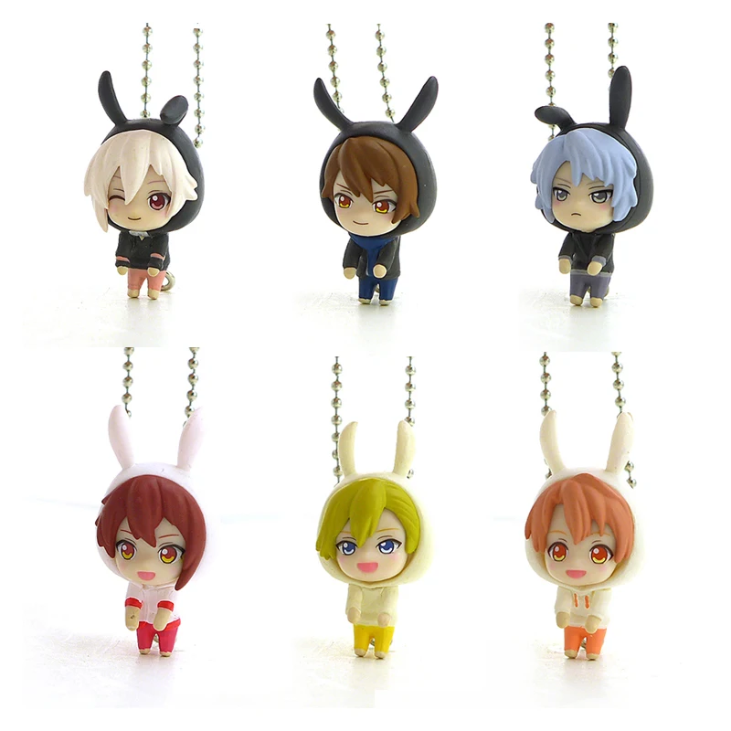 Gashapon Toy IDOLISH7 Pendant Rabbit Ears Wearing Kujo Tenn Nanase Riku Izumi Mitsuki Animation Keychain Collection Toy Kid Gift