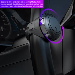 Turning Steering Wheel Booster Spinner Knob 360 Degree Rotation Metal Bearing Power Handle Ball Shaped