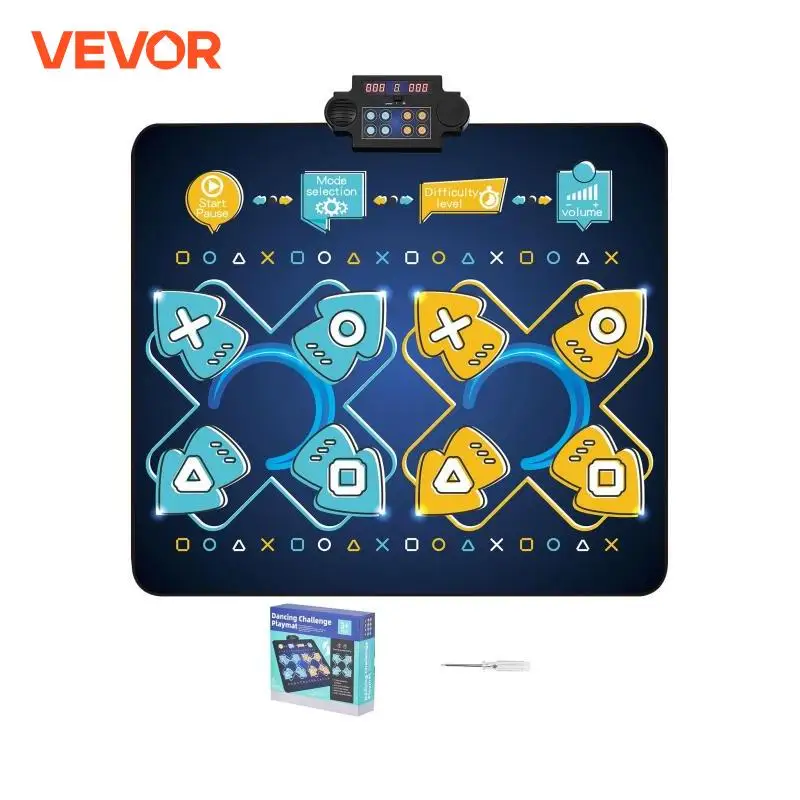 

VEVOR Kids Electronic Dance Mat 8-Button Music Dancing Play Pad Educational Toys with Single/Two Player Modes for Girls Gifts