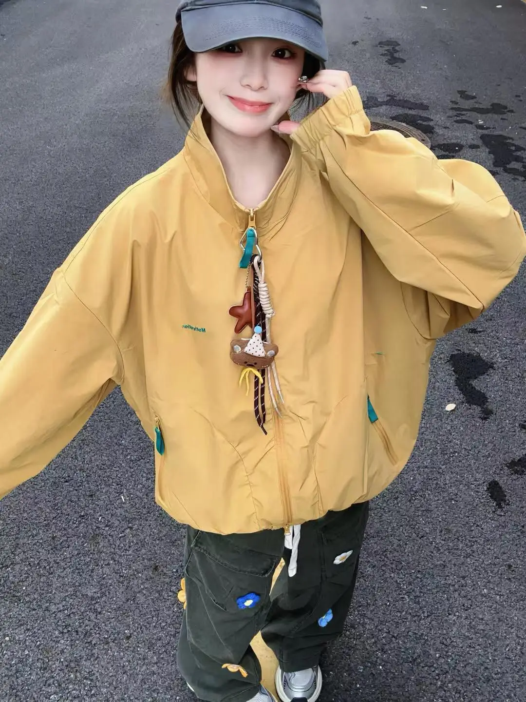 

Бейсбольные куртки с капюшоном, женские летние ветрозащитные уникальные впитывающие влагу легкие антистатические слои в полоску с сетчатым принтом Harajuku