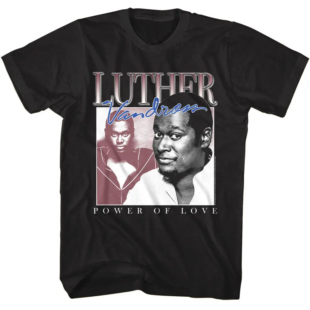 Luther Vandross Power of Love Men's T Shirt R B Soul Singer Concert Tour