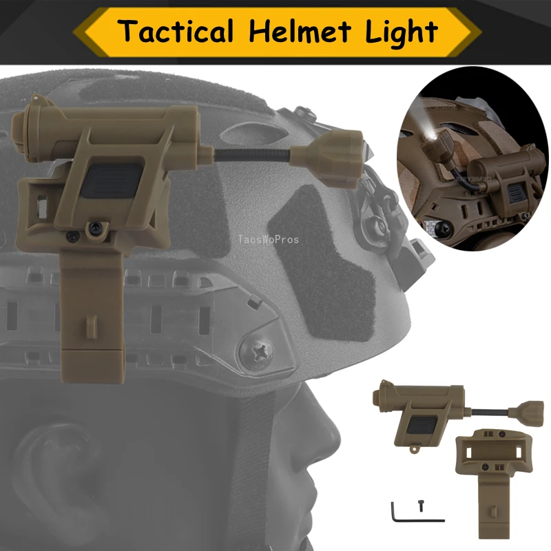 Tactical Helmet Lamp 6 Modes LED Flashlight Green Blue Red IR Strobe Light Outdoor Shooting Hunting Lighting System Helmet Light