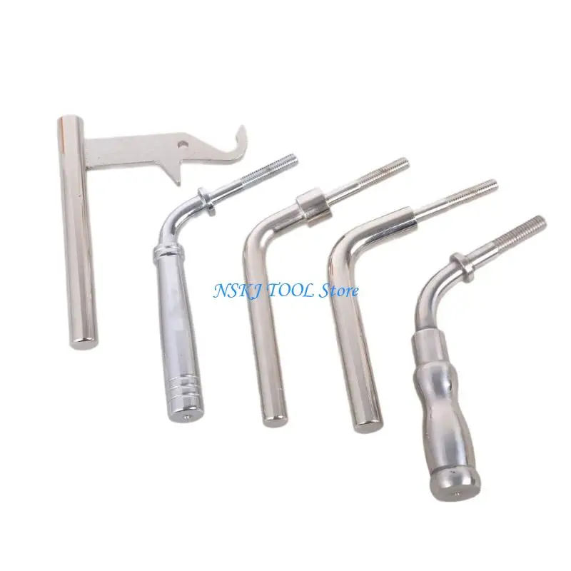 L8RC Steel Fireplaces Door Pull Hardware Heat Resistant Grip Easy to Install
