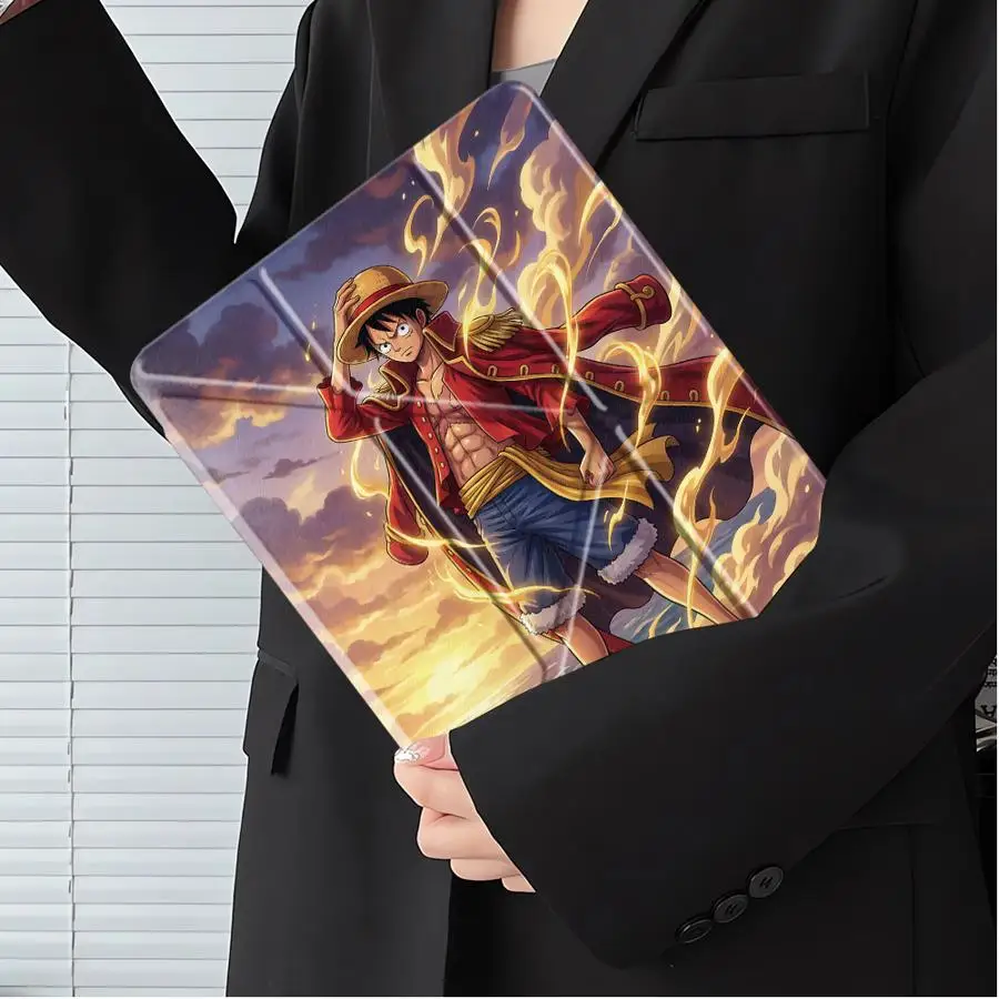 

Чехол-подставка для планшетов One Piece Luffy для iPad Mini 6, 7, Pro 11, 10, 9, 8, 7, 12.9 дюймов Pro 2025, Air 4, 5, M3, M2, 1, 2, M4