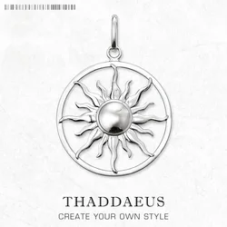 Pendant Amulet Sun New Fashion Glam 925 Sterling Silver Jewelry Europe Style Accessories Gift For Woman Men