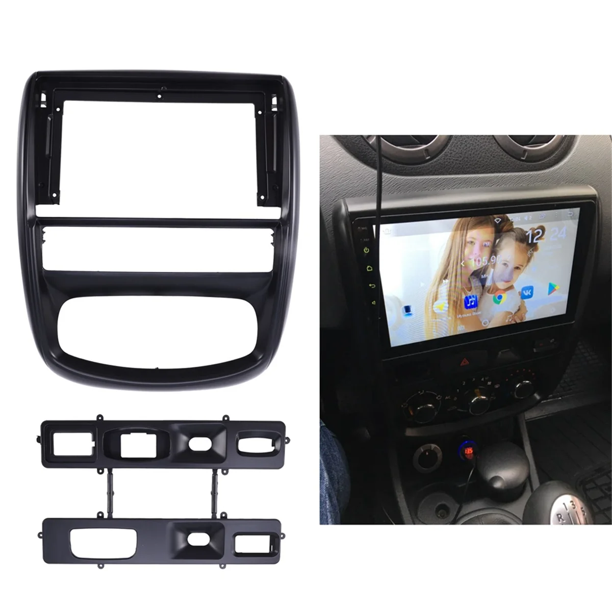 9 Inch Fascia for RENAULT Dacia Duster 2012-2014 Radio Stereo GPS MP5 Android Player 2Din Head Unit Panel Dash