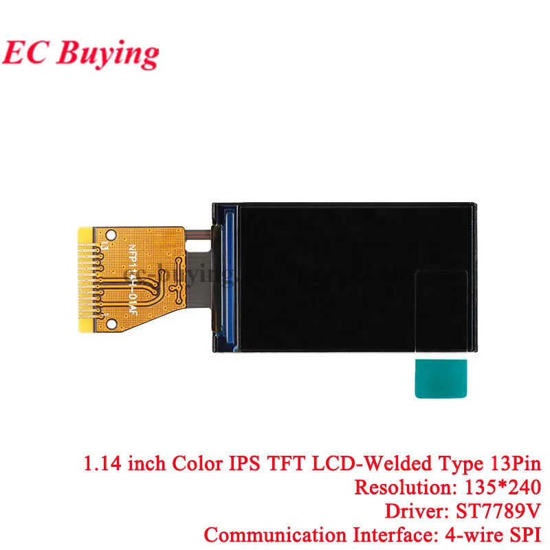 0,96" 0,96 1,14 1,3 1,44 1,8 Zoll HD IPS TFT Display LCD Bildschirm 1,29" OLED 128*128 135*240 80*160 ST7735 ST7789 CH1115 ST7735