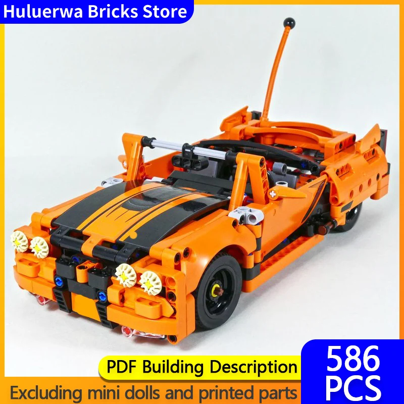 

Модель скоростного гоночного автомобиля MOC, строительные кирпичи, классический американский автомобиль, модульная технология, детские праздничные подарки, сборные игрушки, костюм