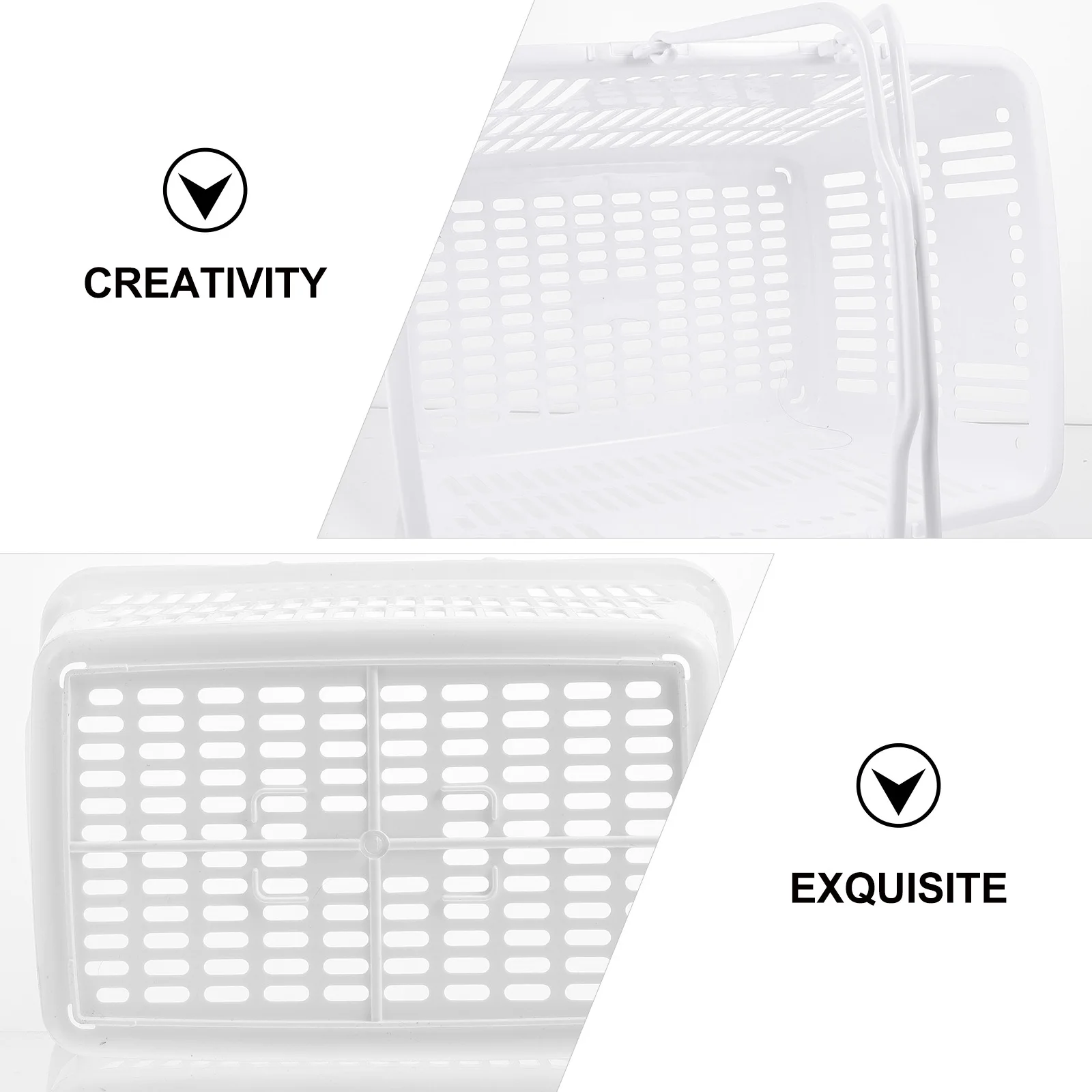 

1Pcs Portable Storage Basket Plastic Bathroom Toiletries Organizer Shopping Basket Kitchen Spice Jar Seasoning Organizer
