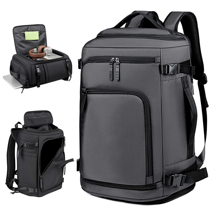حقيبة ظهر للأعمال متعددة الوظائف، حقيبة ظهر للسفر ذات سعة كبيرة، حقيبة كمبيوتر محمول، حقيبة ظهر مع حجرة للأحذية #1