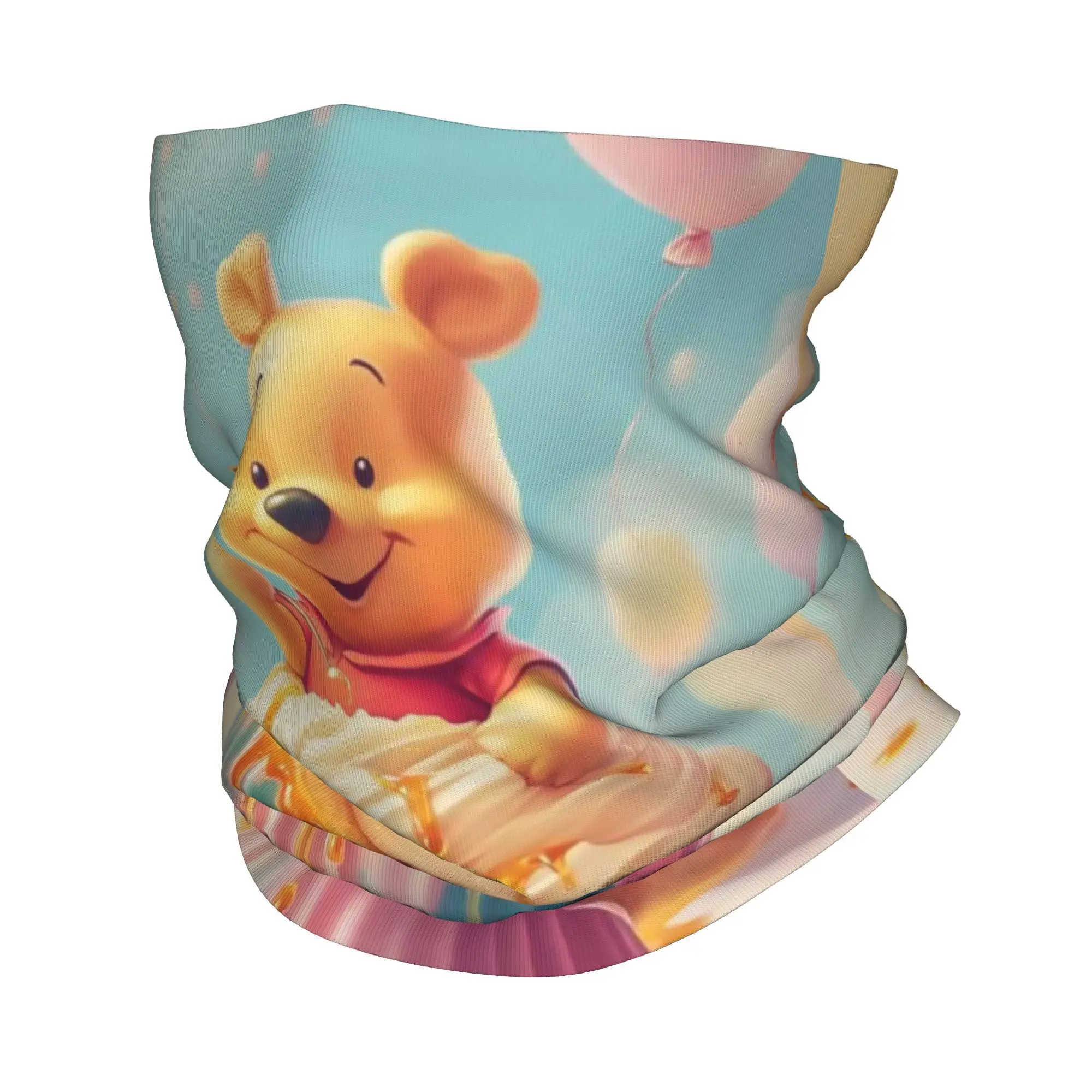 

Custom Winnie Pooh Bandana Neck Gaiter UV Protection Face Scarf Cover Women Animal Classical Printing Headwear Tube Balaclava