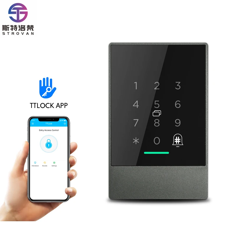 IP66 Waterproof Digital Keypad Door Lock Wifi App Access Control Reader Wireless Smart Lock with Cloud Data Storage for