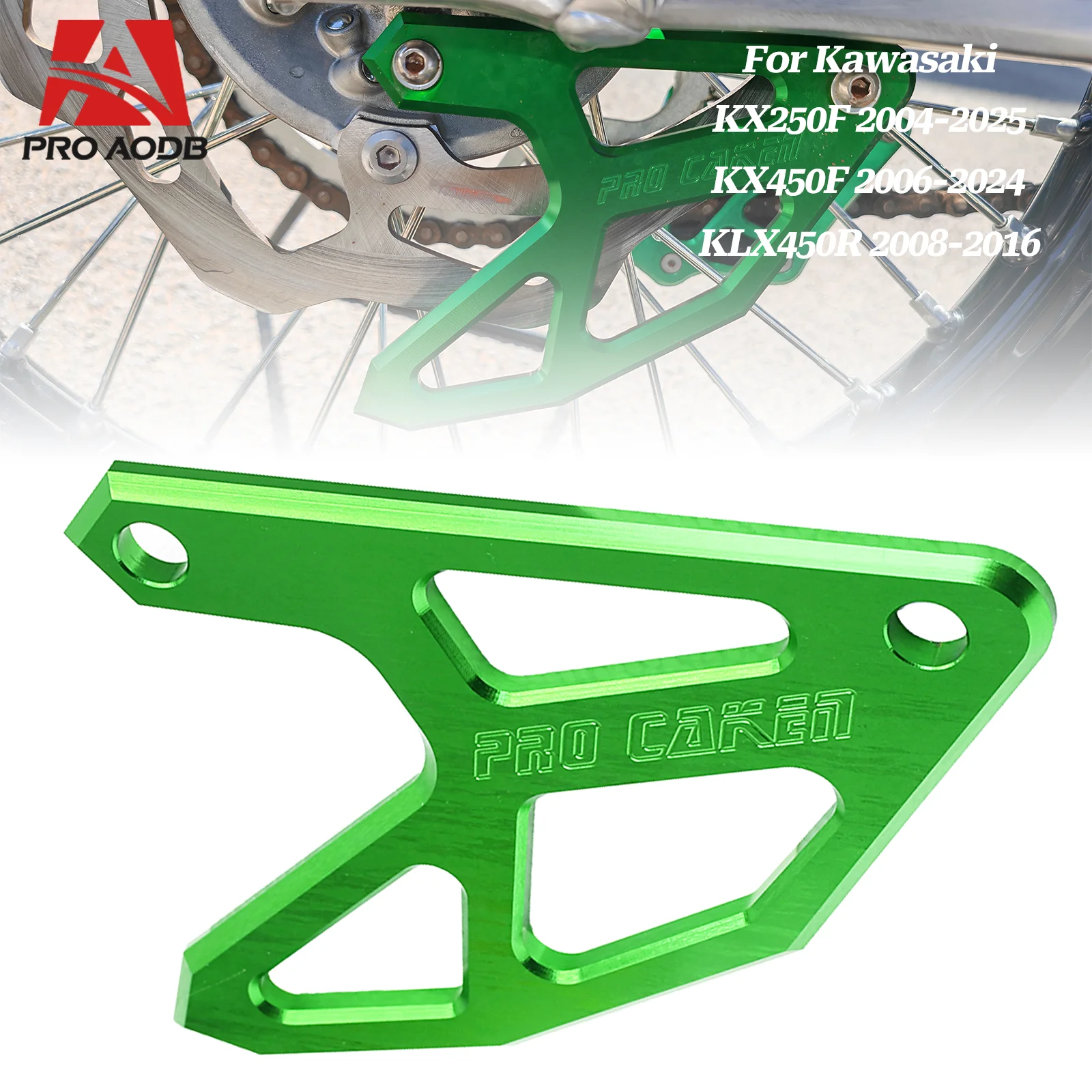 Motocross CNC Rear Brake Disc And Brake Caliper Guard Protector For Kawasaki KX450F 2006-2018 KLX450R 2008-2012 KX250F 2004-2008