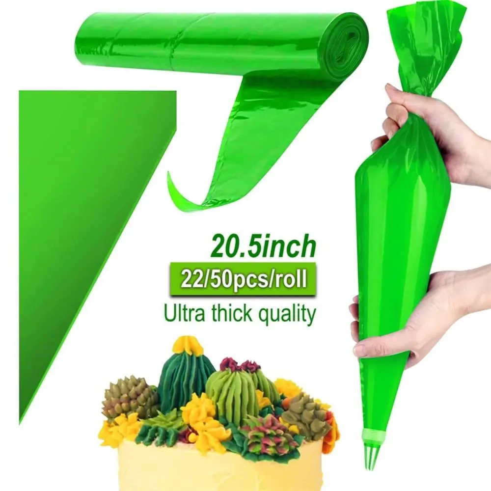 22/50Pcs New 52cm Piping Bag Extra Large Extra Thick Pastry Bag Tear-Off Cake Laminating Bag Baking Tools