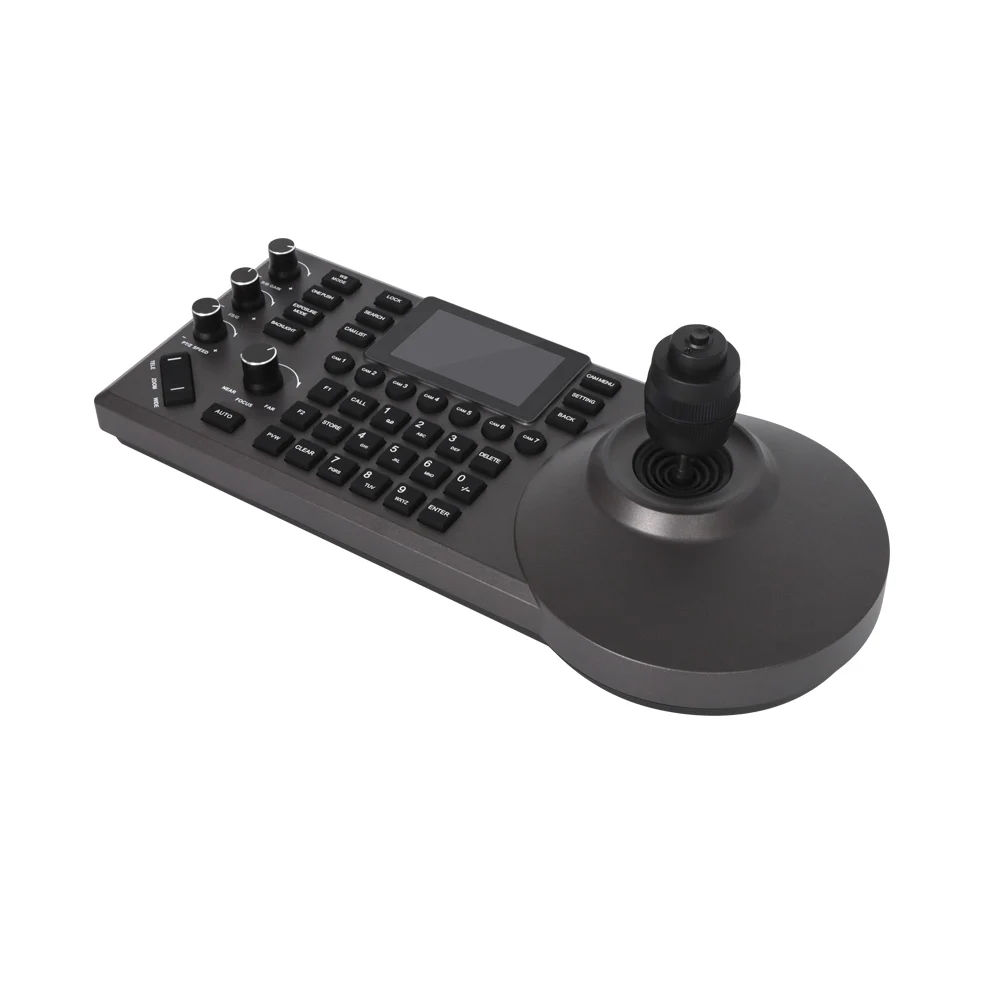 Multi-functional PTZ Camera Remote Controller Keyboard Precision Joystick 3D Knobs LAN POE for Video Conferencing Live