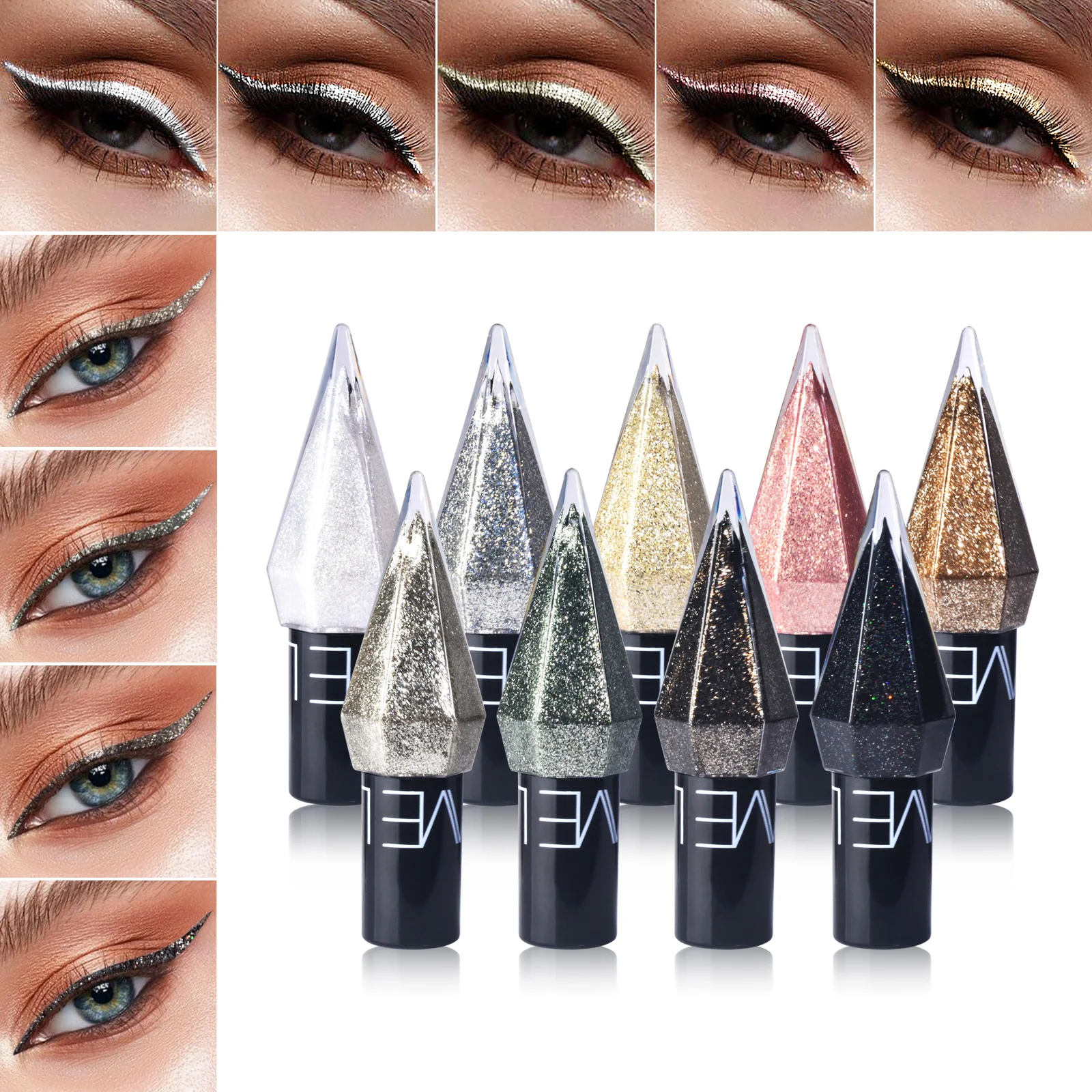 Liquid Eye Shadow Eye Highlight Diamond Sparkle Flash Eye Shadow Liquid Brightening Silkworm Eye makeup Tool Wholesale