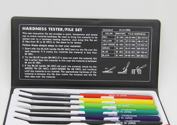 

6Pcs Hardness Tester Checker File HRC40-HRC65 Set