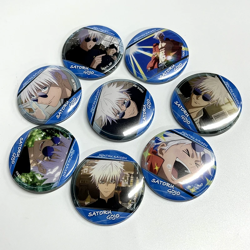 Bandai Jujutsu Kaisen อะนิเมะสินค้าฉากส่วนบุคคล Badge Satoru Gojo คอลเลกชันบาร์การ์ตูนจี้กระเป๋าเป้สะพายหลังเครื่องประดับ