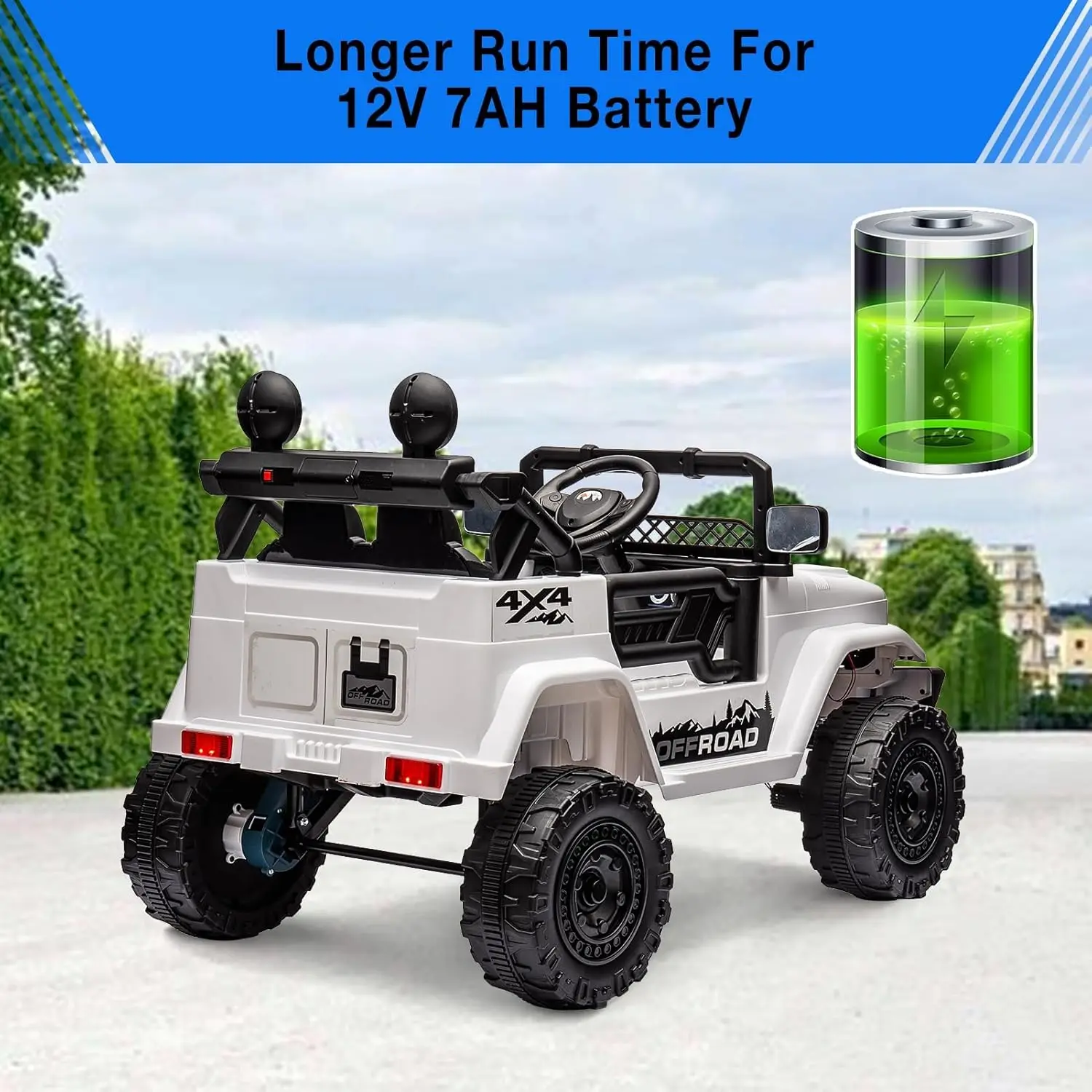 

Kids Electric Ride-On Truck with Parental Remote Control – Features LED Lights & Spring Suspension, Ideal for Ages 3-8