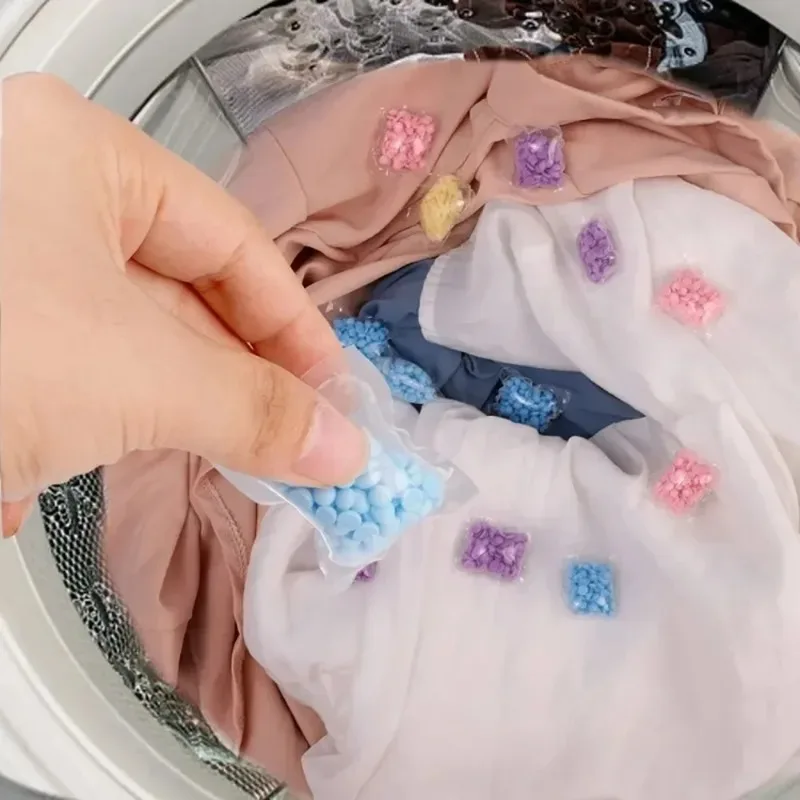 10-80PCS Water Soluble Laundry Scent Booster Beads Long Lasting Fragrance Pearls for Clothes Towels Bedding Fresh Clean view 2