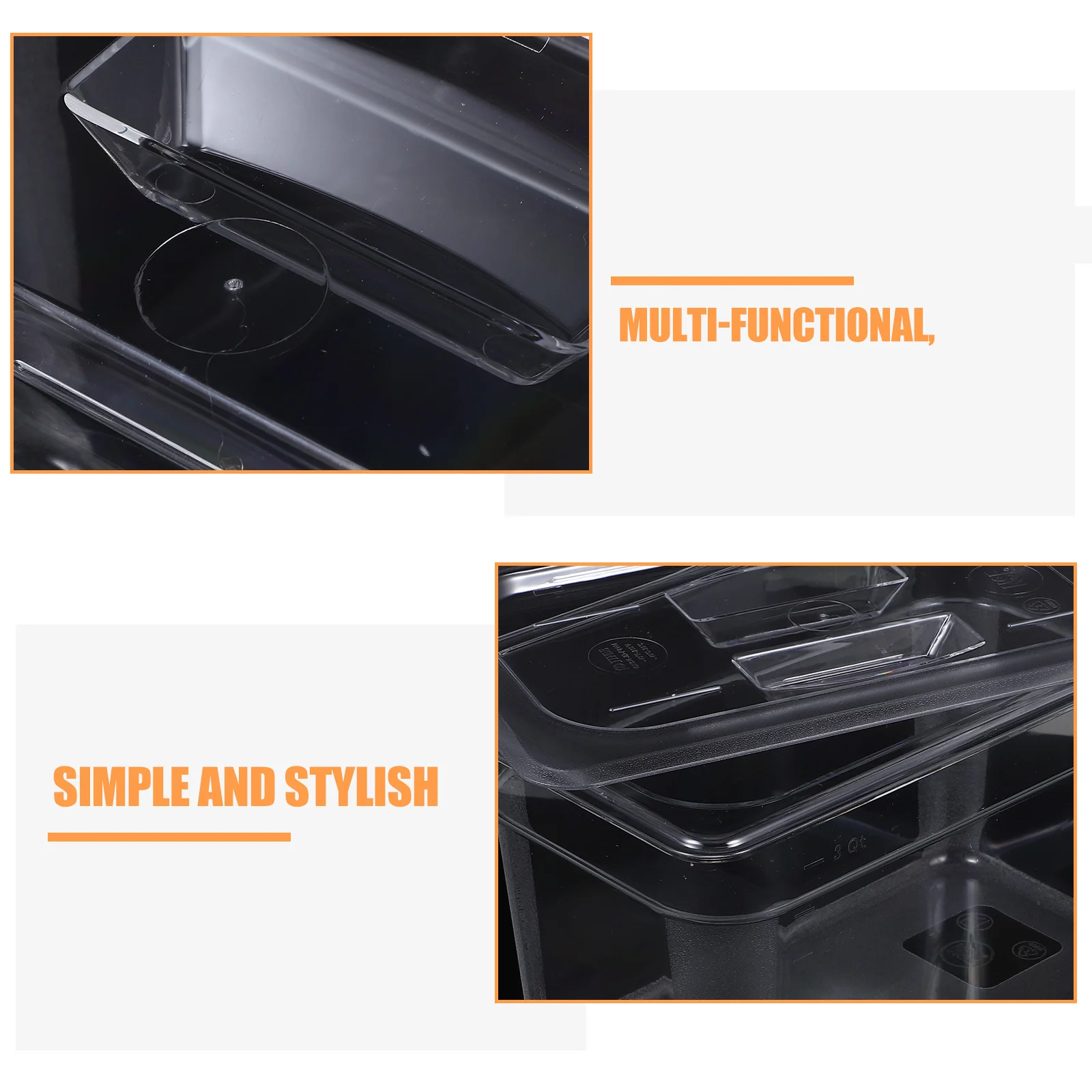 

1Set Transparent Food Pan Clear Lid Storage Box Fruits Vegetables Home Kitchen Tableware Fruit Clear Pan